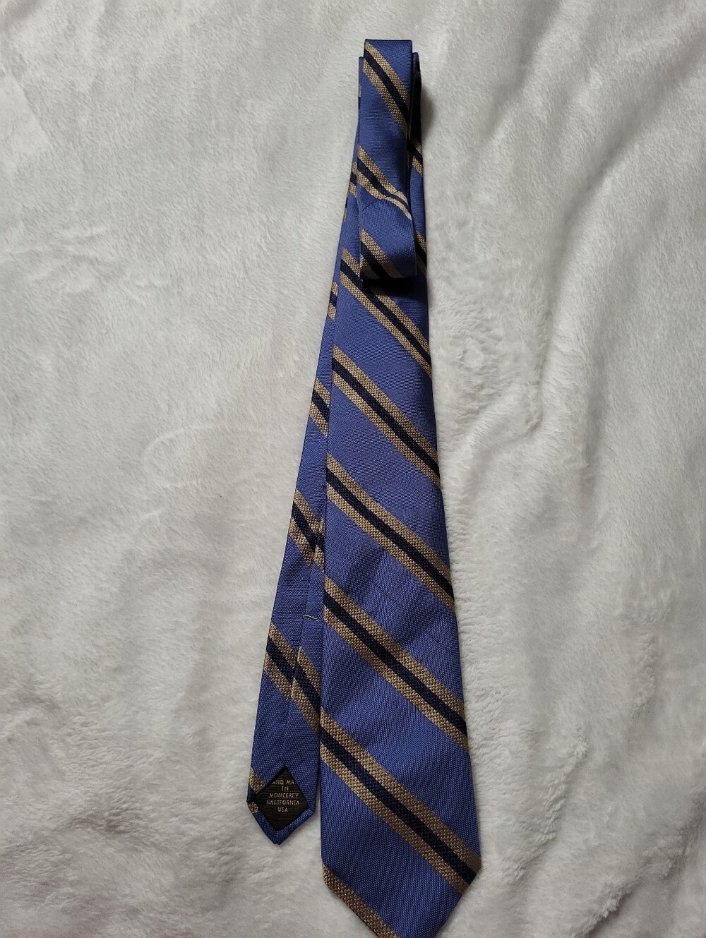 Robert Talbott Best Of Class Classic Blue and Gold Striped Men's Tie